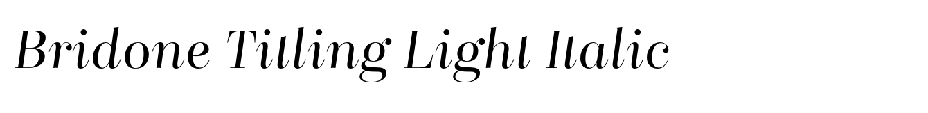 Bridone Titling Light Italic image